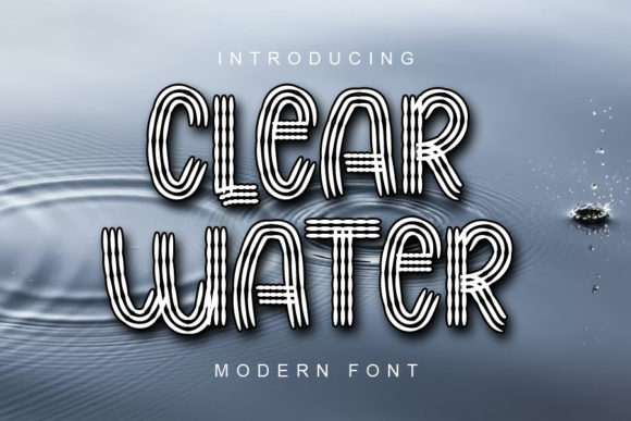 Clear Water: A Distinctive Display Font for Creative Projects