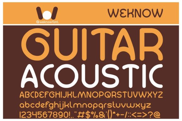 Guitar Acoustic: Elevating Your Designs with a Cool and Simple Display Font