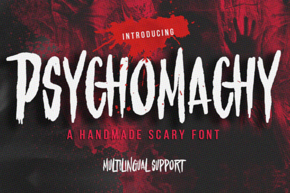 Psychomachy: A Dark Display Font for Halloween and Beyond